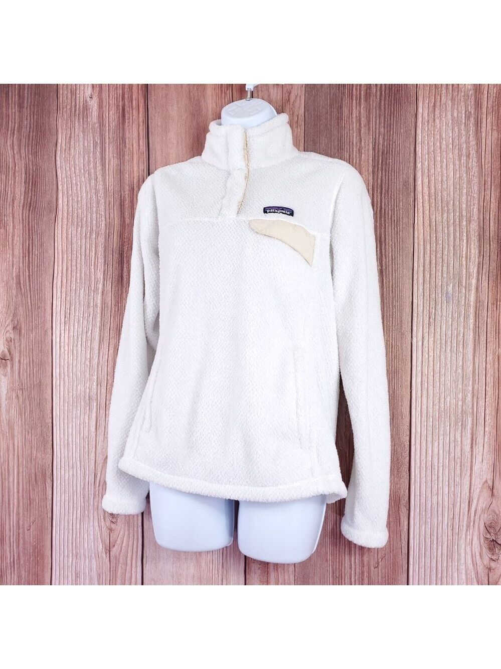Patagonia Womens Small Re-Tool Snap-T Pullover Polartec Thermal Pro White 25443 - Picture 2 of 16